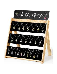 Exhibidor de Collares Plegable BS-VOG de Madera 66 Col.
