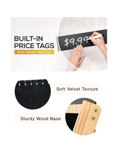 Exhibidor de Collares Plegable BS-VOG de Madera 66 Col.