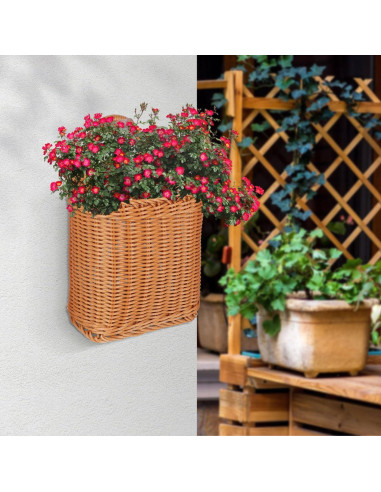 Cesta de Almacenamiento Colgante Alipis 24.5x15.5 cm Marrón Claro