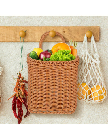 Cesta de Almacenamiento Colgante Alipis 24.5x15.5 cm Marrón Claro