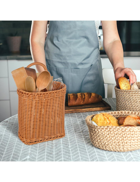 Cesta de Almacenamiento Colgante Alipis 24.5x15.5 cm Marrón Claro