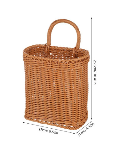 Cesta de Almacenamiento Colgante Alipis 24.5x15.5 cm Marrón Claro