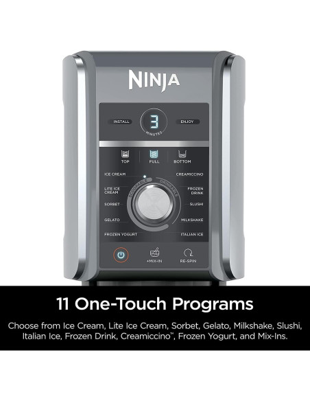 Ninja NC501 CREAMi Deluxe 11-en-1 Fabricante de Helados Azul