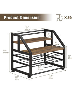 Soporte para Cajones de Cápsulas de Café Welfuturer 56 K-Cups 2