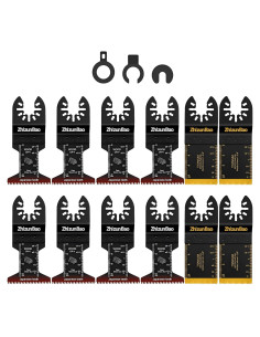 12 Cuchillas Oscilantes Titanio ZhizunBao para Madera y Metal