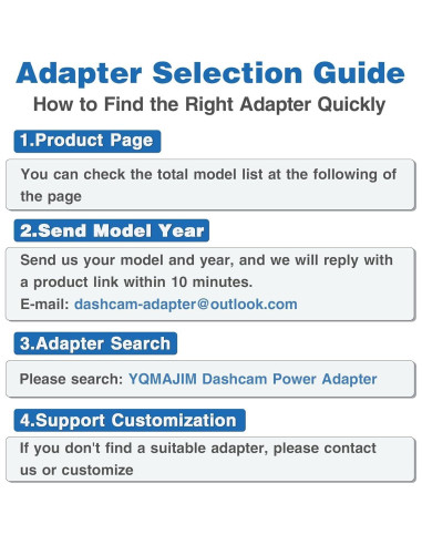 Adaptador de Alimentación YQMAJIM para Dashcam - Compatible Chrysler/Dodge/Jeep