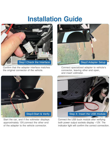 Adaptador de Alimentación YQMAJIM para Dashcam - Compatible Chrysler/Dodge/Jeep