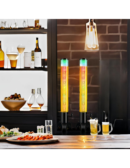 Dispensador de Bebidas Ediactcyl 1.5L con Luz LED y Hielo