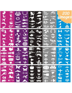 Kit de Plantillas de Pintura Facial Lystin - 200 Piezas Reutilizables 2