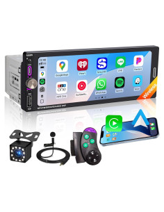 Radio de Coche Oeretzrac 6.9" Single DIN con Apple CarPlay y Bluetooth 5.2