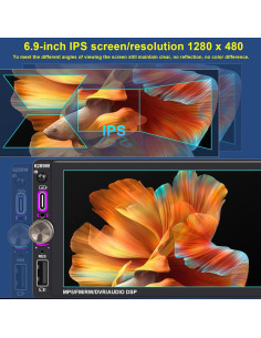 Radio de Coche Oeretzrac 6.9" Single DIN con Apple CarPlay y Bluetooth 5.2 2