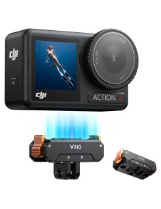 Adaptador Magnético VRIG para DJI Osmo Action 5Pro/4/3, Aluminio 1/4"