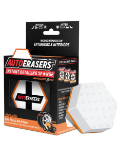 Esponja de Lavado AutoERASERS - Paquete de 3 Prehumedecidas