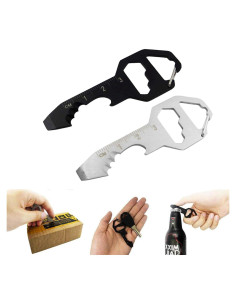 2PCS Multi-Herramienta de Llavero SALEMAR 6 en 1 Acero Inoxidable