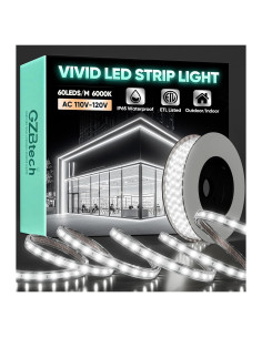 Tira de LED GZBtech 10M 6000K IP65 Impermeable para Exteriores