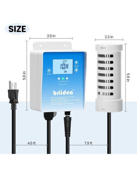 Generador de Cloro Salino Briidea BR-159 para Jacuzzi 7571 L