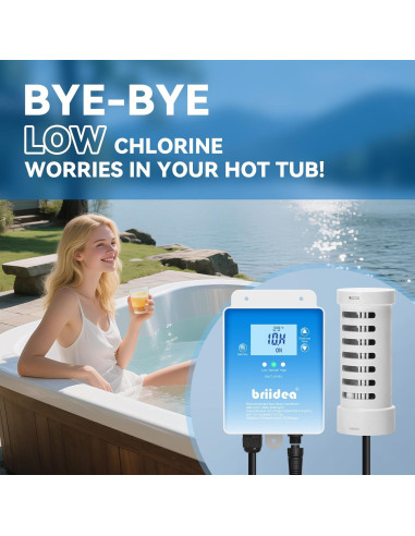 Generador de Cloro Salino Briidea BR-159 para Jacuzzi 7571 L