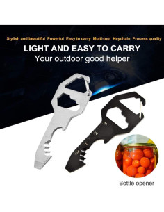 2PCS Multi-Herramienta de Llavero SALEMAR 6 en 1 Acero Inoxidable 2