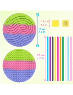 Tablero Sensorial de Silicona ZSFLZS 12.7cm Colorido Redondo 2