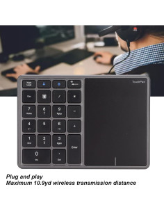 Teclado Numérico Inalámbrico Heayzoki con Touchpad 22 Teclas 2