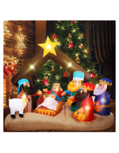 Decoración Inflable de Navidad Sosation 1.98m con LED Clásico
