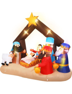 Decoración Inflable de Navidad Sosation 1.98m con LED Clásico 2