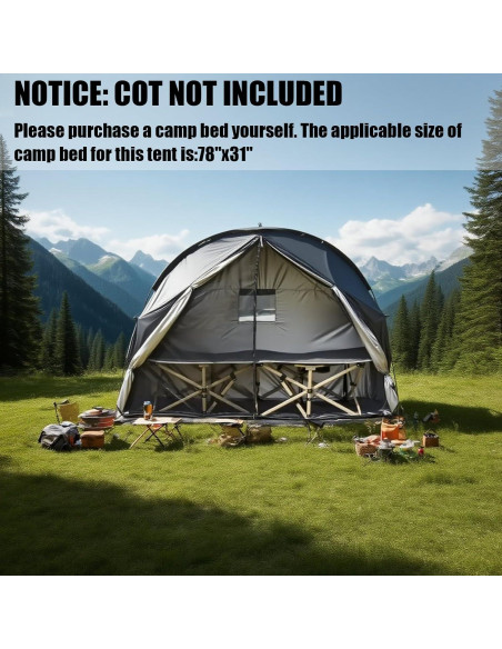 Tienda de Cama Pumbba OZ-CBT-B1 para 1 Persona - Impermeable y Transpirable