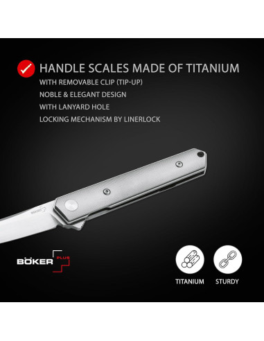 Cuchillo Plegable Boker Plus Kwaiken Mini Titan 18.4 cm