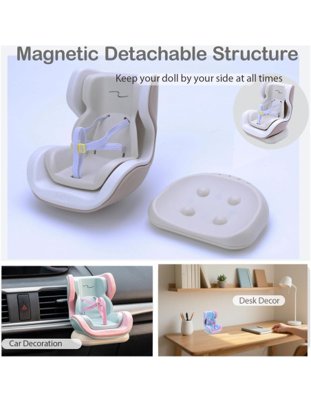 Asiento de Coche para Muñecas Thalvys Clip Ventilación 17cm