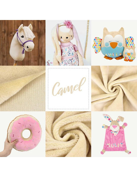 Tela Minky Kullaloo Camel 100x75 cm Suave para Coser