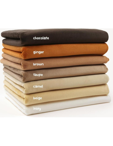 Tela Minky Kullaloo Camel 100x75 cm Suave para Coser