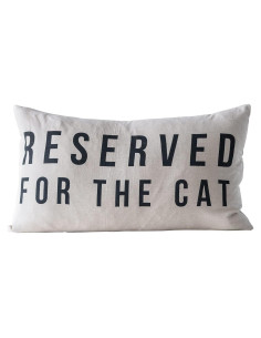 Almohada Decorativa Lumbar Algodón Creative Co-Op Gato 61x14 cm