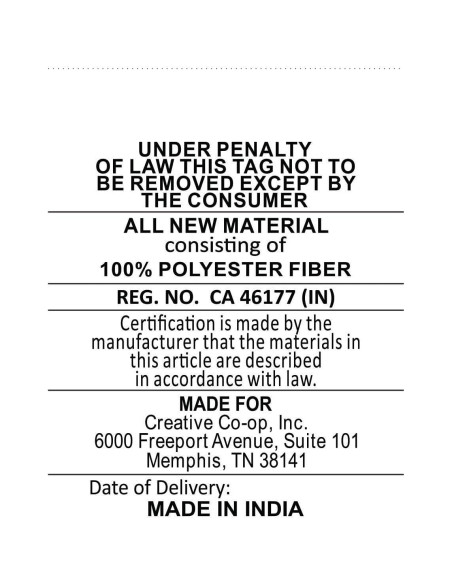 Almohada Decorativa Lumbar Algodón Creative Co-Op Gato 61x14 cm