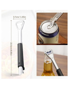 Abrebotellas Ajustable PUSKIU 2 en 1 Acero Inoxidable 2