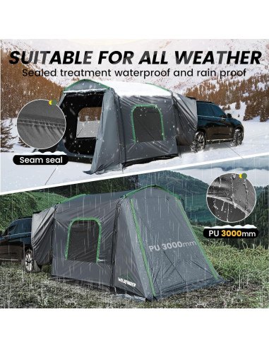 Carpa SUV WildFinder Rectangular 4 Personas Impermeable 2.44x3.23m