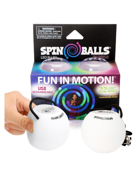 Bolas Poi LED Spinballs Glow.0 Recargables USB 22 Modos