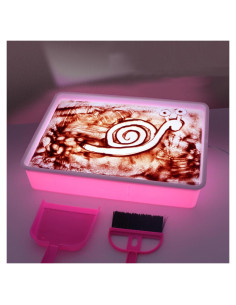 Mesa de Luz SueLuxDesigns para Niños - Pintura de Arena Rosa