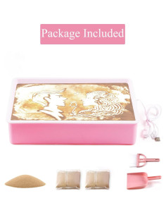 Mesa de Luz SueLuxDesigns para Niños - Pintura de Arena Rosa 2