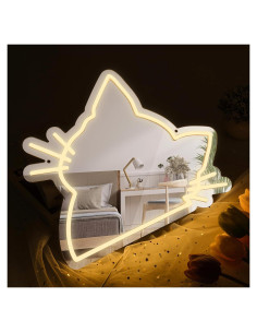 Espejo de Gato MissAudrey con Luz LED Regulable 39.6x34 cm
