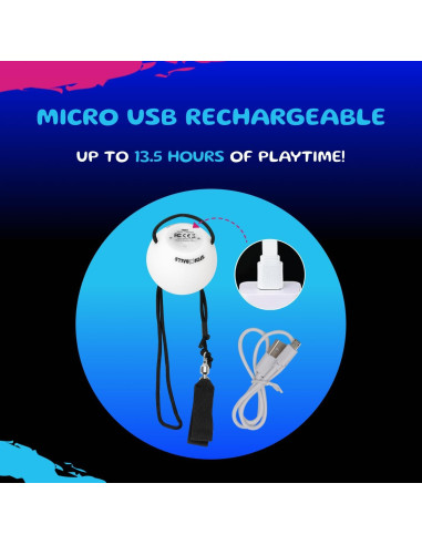 Bolas Poi LED Spinballs Glow.0 Recargables USB 22 Modos