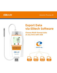 Registrador de Datos Elitech Tlog 100EH Temperatura y Humedad 2