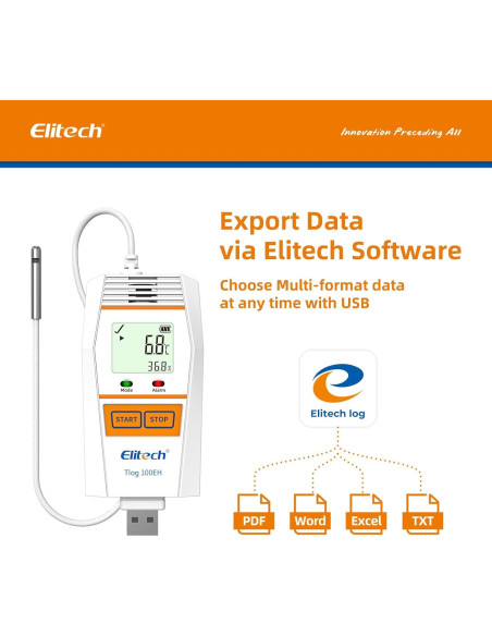Registrador de Datos Elitech Tlog 100EH Temperatura y Humedad