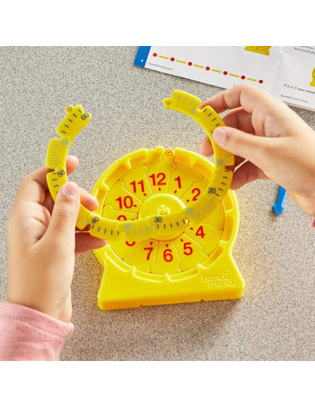 Reloj de Enseñanza Analógico hand2mind - Línea Numérica (Juego de 6)