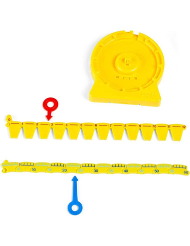 Reloj de Enseñanza Analógico hand2mind - Línea Numérica (Juego de 6)