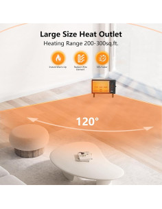 Calentador Eléctrico de Espacio Shinic FW550-15B 1500W Gris 2