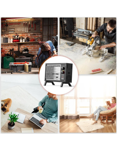 Calentador Eléctrico de Espacio Shinic FW550-15B 1500W Gris