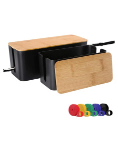 Caja de Gestión de Cables Davidsons 2 Unidades Negro