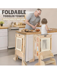 Torre Plegable Joyreal para Niños con 2 Escalones y Actividades 2