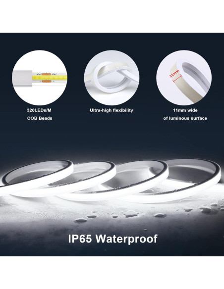 Tira de Luz LED Neon COB 5m CHNMALITAI Regulable IP65