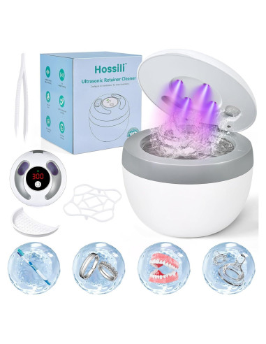 Limpiadora Ultrasónica Hossili 45kHz 200ML para Dentaduras y Alineadores